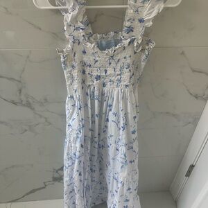 Hill House Nap Dress with Blue Floral Pattern